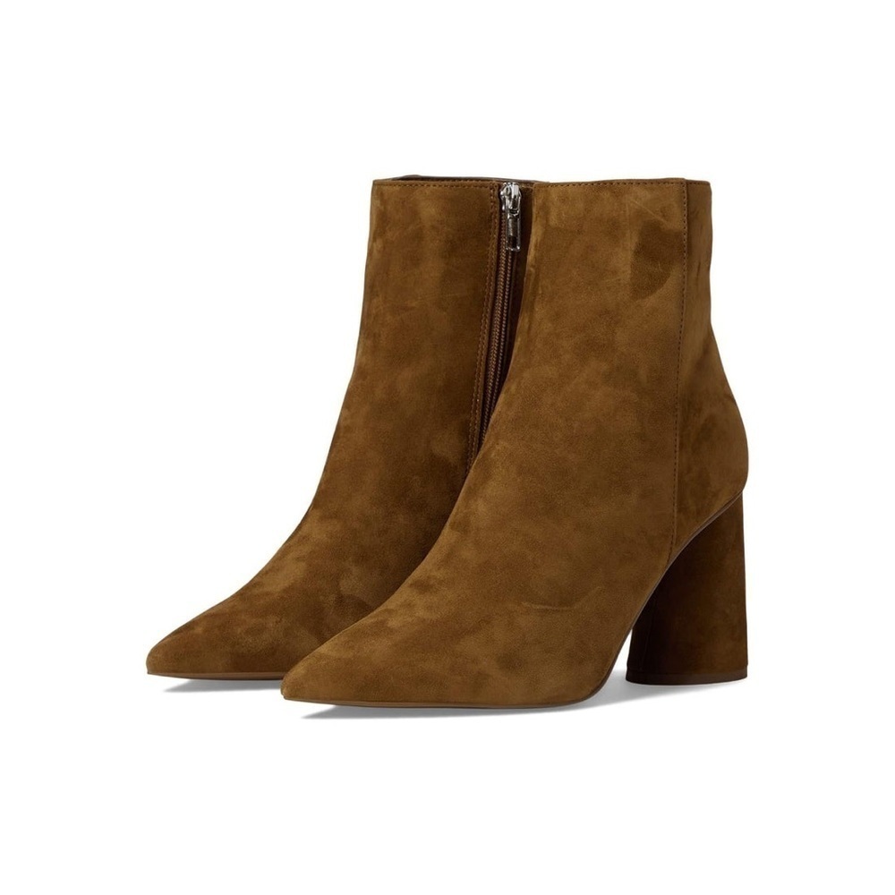 Steve Madden Vallor Suede Heeled Chestnut Boots Sz8.5
